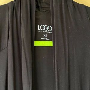 Black cardigan jersey fabric Logo XS S cardigan rayon yoga lounge casual